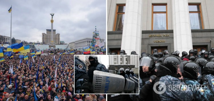 День Гідності та Свободи: як 8 років тому в Україні розпочинався Євромайдан. Фото і відео