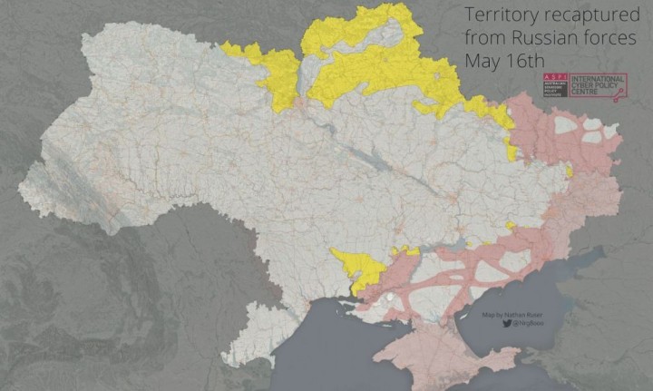 «Ми звільнили більше, ніж росіяни займають»: Арестович і Фейгін показали карту військових дій в Україні