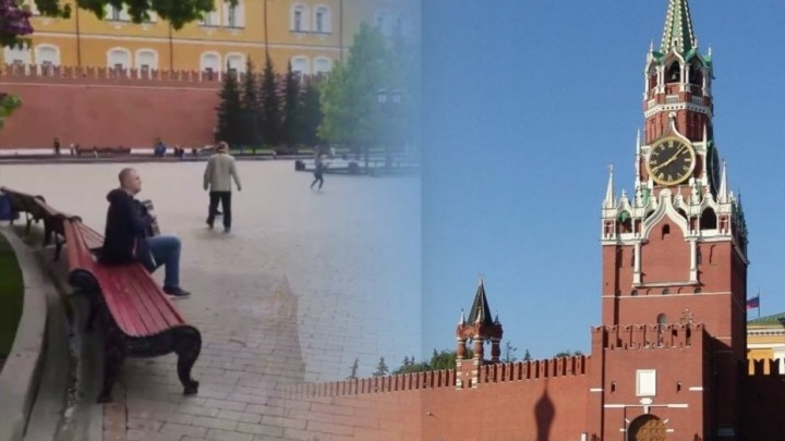 Біля стін Кремля зазвучала «Ой, у лузі червона калина» (відео)
