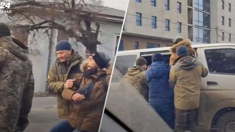 У Харкові люди у військовій формі кинули чоловіка на підлогу мікроавтобуса: що сказали у ТЦК