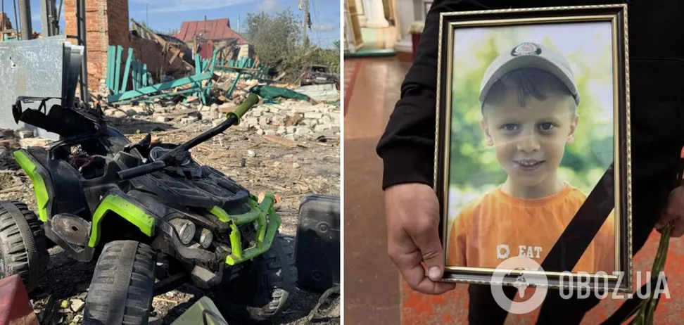 Його тато безвісти зник на війні: на Сумщині поховали 5-річного хлопчика, який загинув внаслідок атаки РФ. Фото і відео