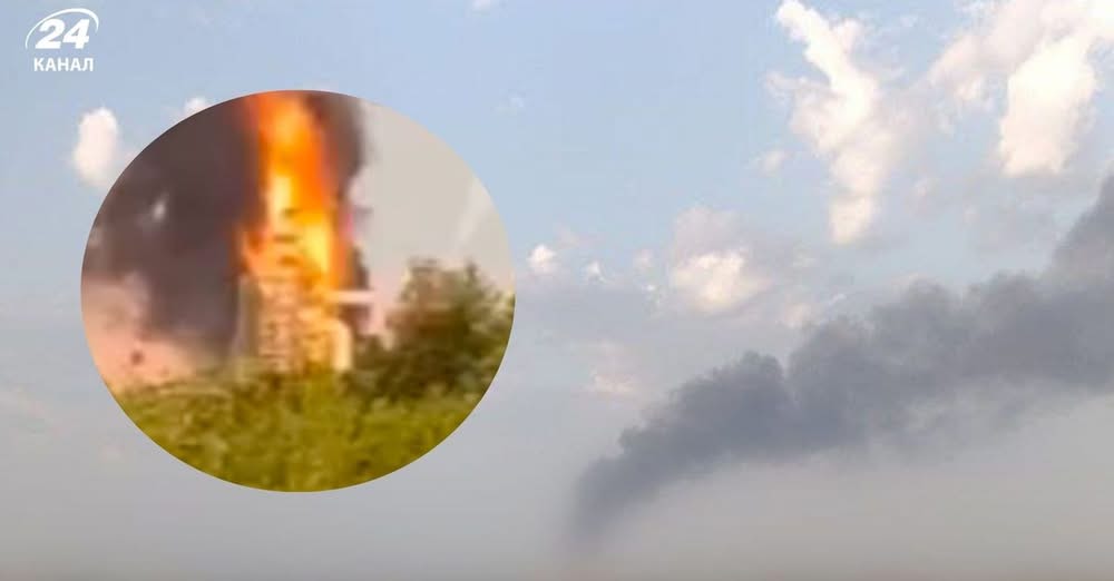У Краснодарському краю Росії палає пожежа, в небі – густі клуби диму: ймовірно, горить НПЗ