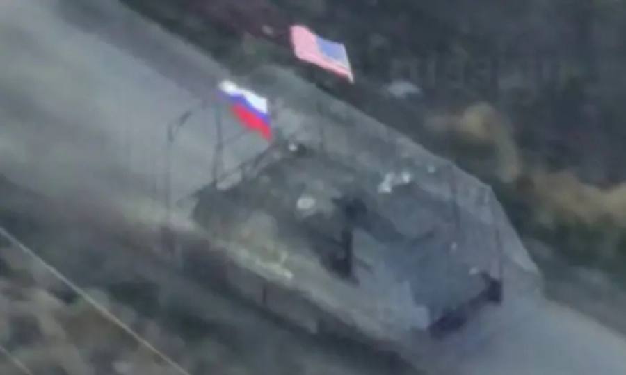 Окупанти штурмують українські позиції з прапором США (відео)