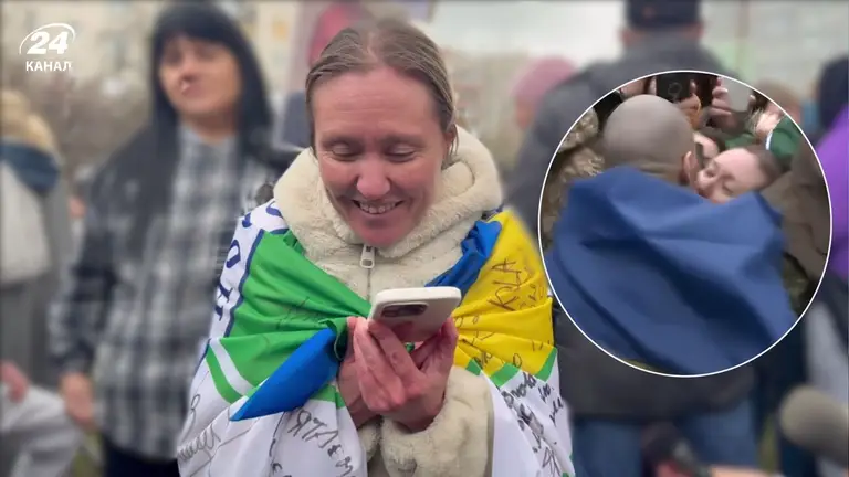Ледь впізнала: жінка вперше з 24 лютого побачила чоловіка після полону – зворушливі кадри